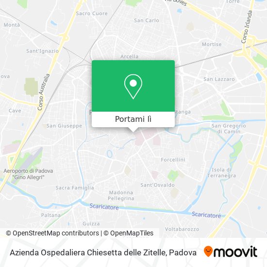 Mappa Azienda Ospedaliera Chiesetta delle Zitelle