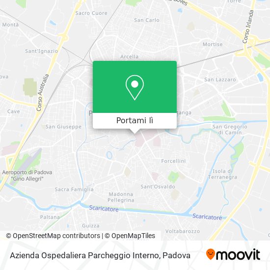 Mappa Azienda Ospedaliera Parcheggio Interno