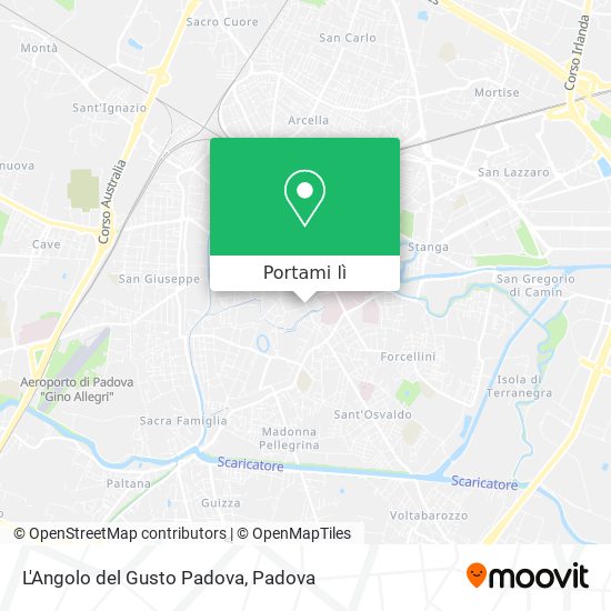 Mappa L'Angolo del Gusto Padova