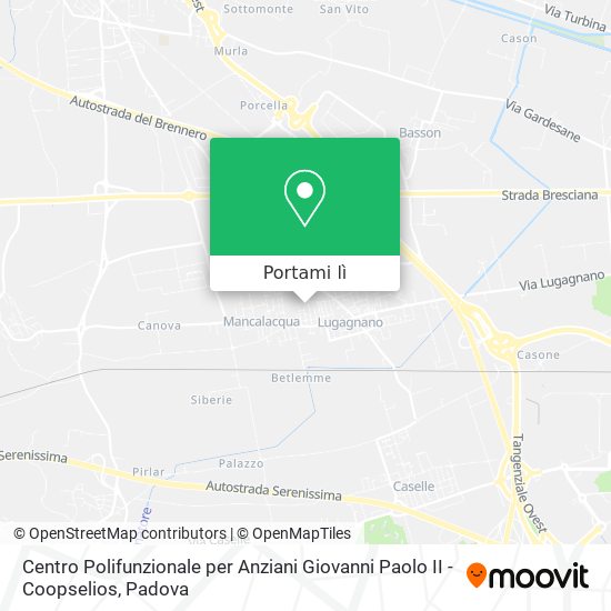 Mappa Centro Polifunzionale per Anziani Giovanni Paolo II - Coopselios