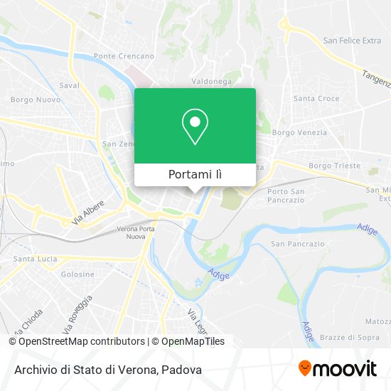 Mappa Archivio di Stato di Verona
