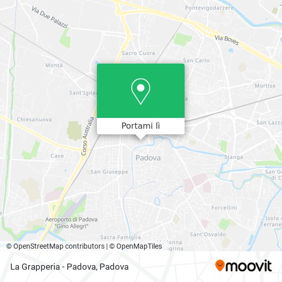 Mappa La Grapperia - Padova