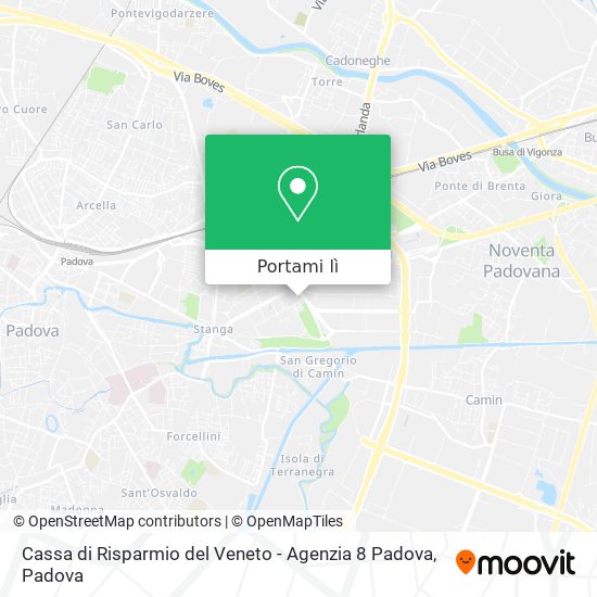 Mappa Cassa di Risparmio del Veneto - Agenzia 8 Padova