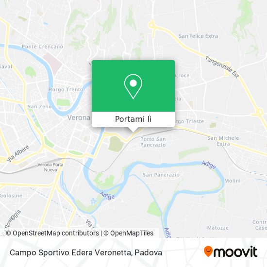 Mappa Campo Sportivo Edera Veronetta