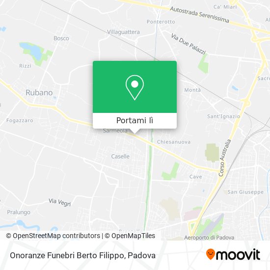 Mappa Onoranze Funebri Berto Filippo