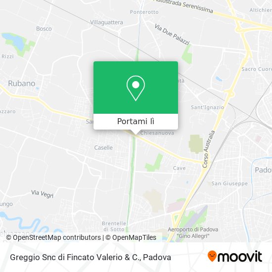 Mappa Greggio Snc di Fincato Valerio & C.