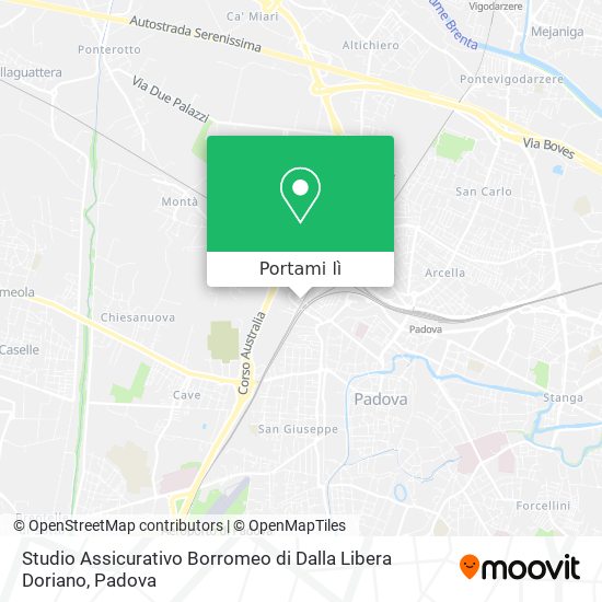 Mappa Studio Assicurativo Borromeo di Dalla Libera Doriano