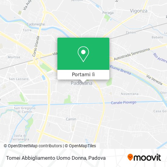 Mappa Tomei Abbigliamento Uomo Donna