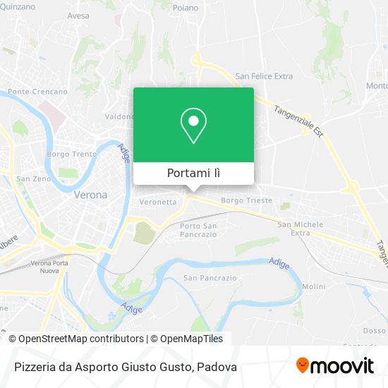 Mappa Pizzeria da Asporto Giusto Gusto