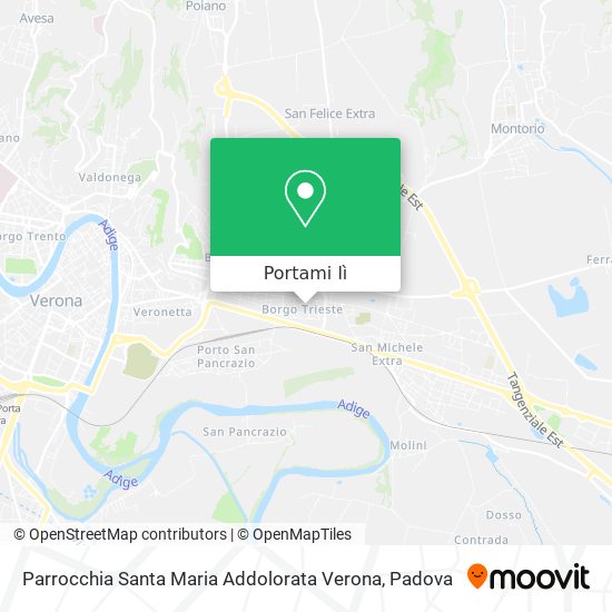 Mappa Parrocchia Santa Maria Addolorata Verona
