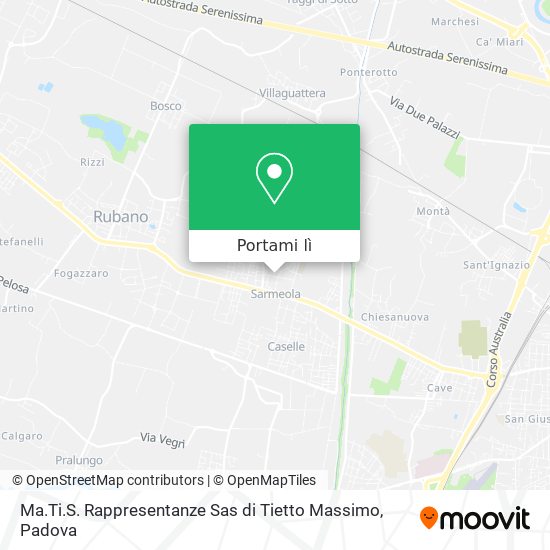 Mappa Ma.Ti.S. Rappresentanze Sas di Tietto Massimo