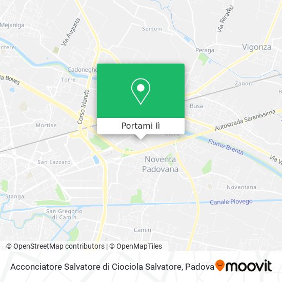 Mappa Acconciatore Salvatore di Ciociola Salvatore