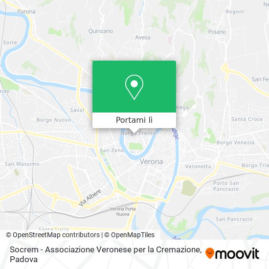 Mappa Socrem - Associazione Veronese per la Cremazione
