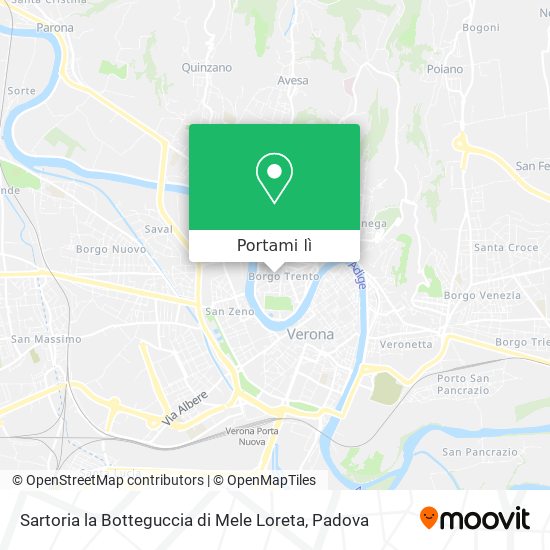 Mappa Sartoria la Botteguccia di Mele Loreta