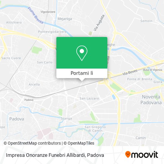 Mappa Impresa Onoranze Funebri Allibardi