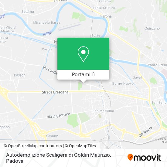 Mappa Autodemolizione Scaligera di Goldin Maurizio