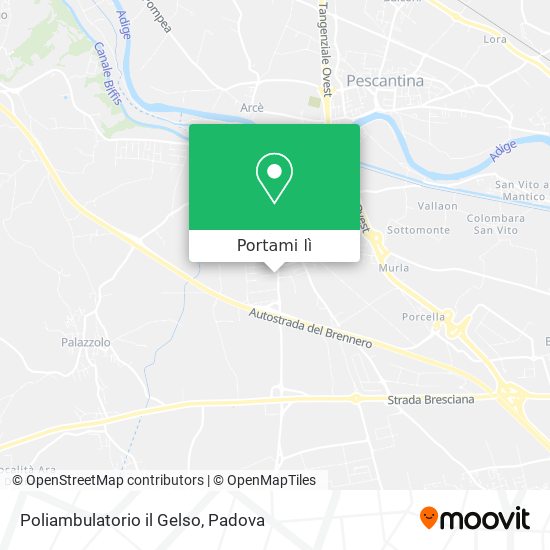 Mappa Poliambulatorio il Gelso