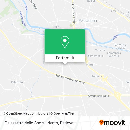 Mappa Palazzetto dello Sport - Nanto