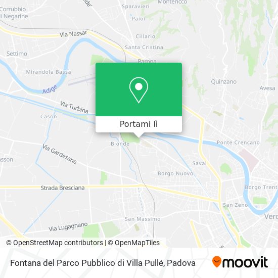 Mappa Fontana del Parco Pubblico di Villa Pullé