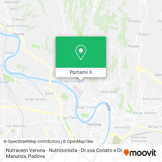 Mappa Nutracem Verona - Nutrizionista - Dr.ssa Conato e Dr. Manunza