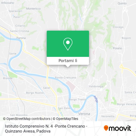 Mappa Istituto Comprensivo N. 4 -Ponte Crencano - Quinzano Avesa