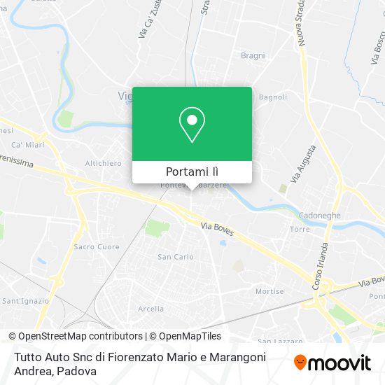 Mappa Tutto Auto Snc di Fiorenzato Mario e Marangoni Andrea