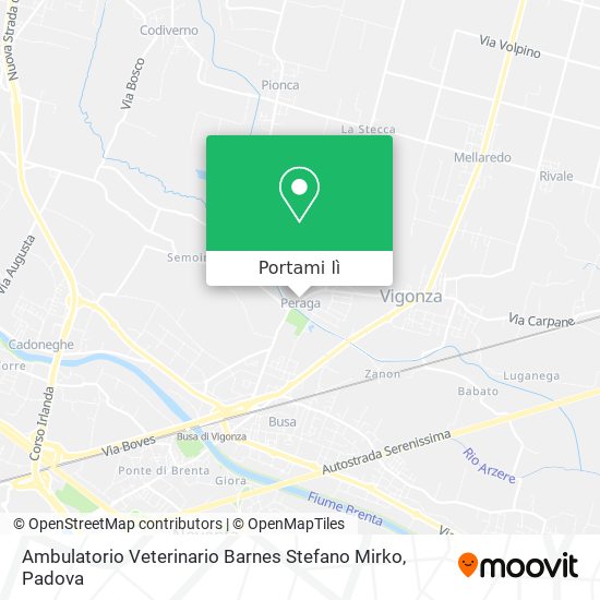 Mappa Ambulatorio Veterinario Barnes Stefano Mirko