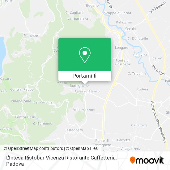 Mappa L'Intesa Ristobar Vicenza Ristorante Caffetteria