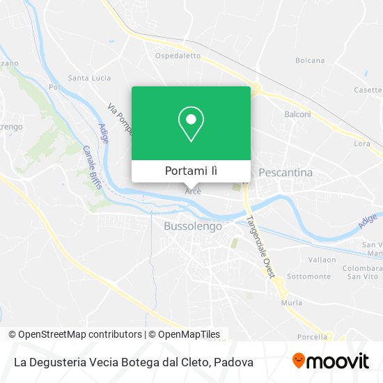 Mappa La Degusteria Vecia Botega dal Cleto