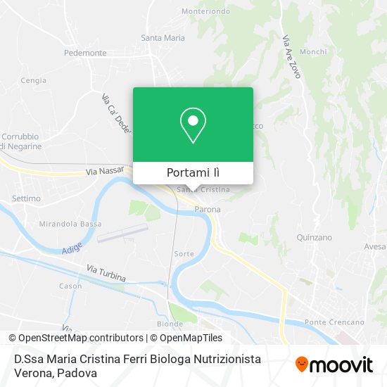 Mappa D.Ssa Maria Cristina Ferri Biologa Nutrizionista Verona