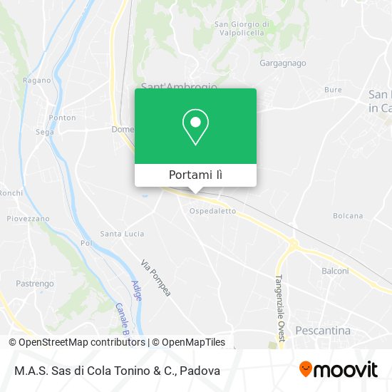 Mappa M.A.S. Sas di Cola Tonino & C.