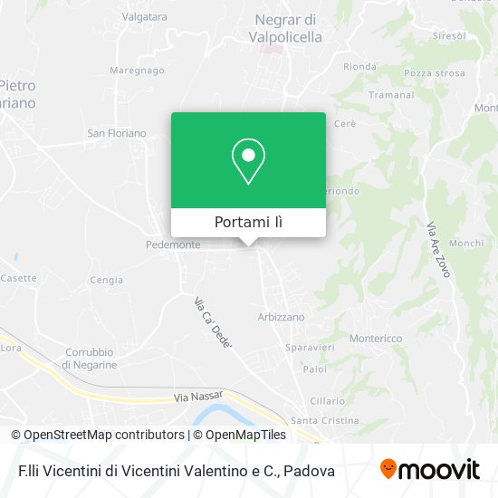 Mappa F.lli Vicentini di Vicentini Valentino e C.