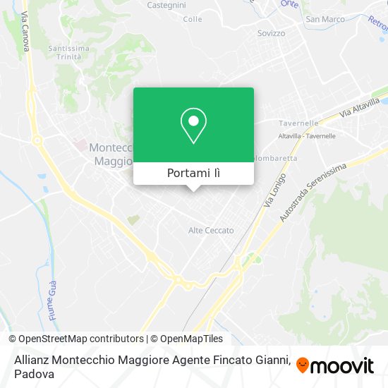 Mappa Allianz Montecchio Maggiore Agente Fincato Gianni