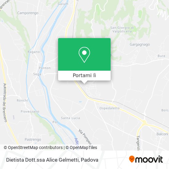 Mappa Dietista Dott.ssa Alice Gelmetti