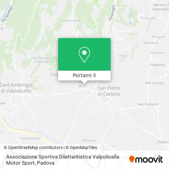 Mappa Associazione Sportiva Dilettantistica Valpolicella Motor Sport