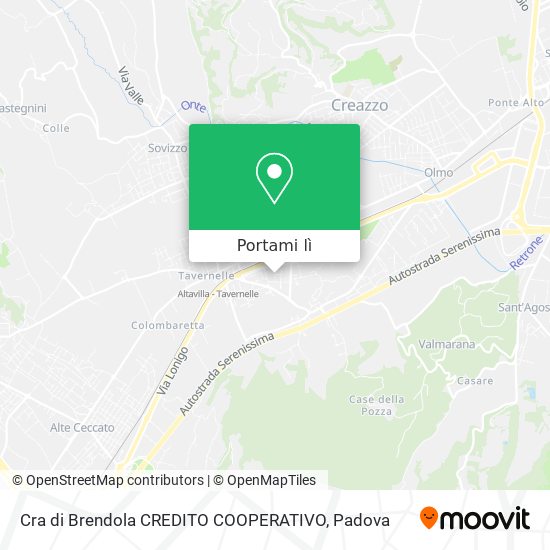 Mappa Cra di Brendola CREDITO COOPERATIVO