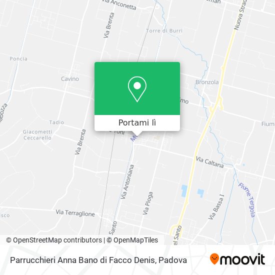 Mappa Parrucchieri Anna Bano di Facco Denis