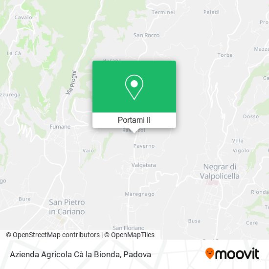 Mappa Azienda Agricola Cà la Bionda