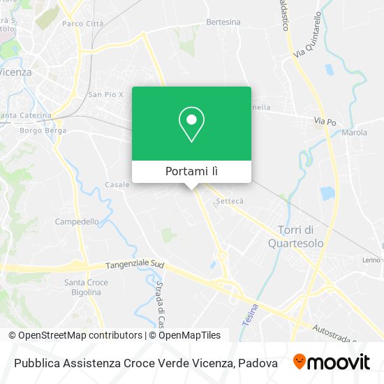 Mappa Pubblica Assistenza Croce Verde Vicenza