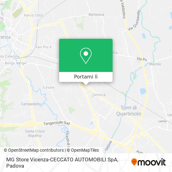 Mappa MG Store Vicenza-CECCATO AUTOMOBILI SpA