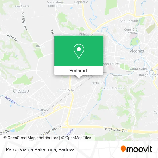Mappa Parco Via da Palestrina