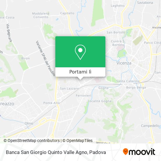 Mappa Banca San Giorgio Quinto Valle Agno