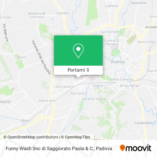 Mappa Funny Wash Snc di Saggiorato Paola & C.