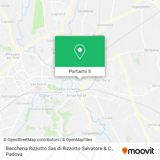 Mappa Beccheria Rizzotto Sas di Rizzotto Salvatore & C.