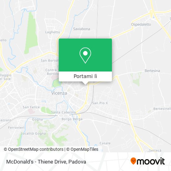Mappa McDonald's - Thiene Drive
