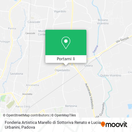 Mappa Fonderia Artistica Marello di Sottoriva Renato e Lucia Urbanini