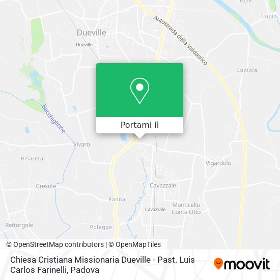 Mappa Chiesa Cristiana Missionaria Dueville - Past. Luis Carlos Farinelli