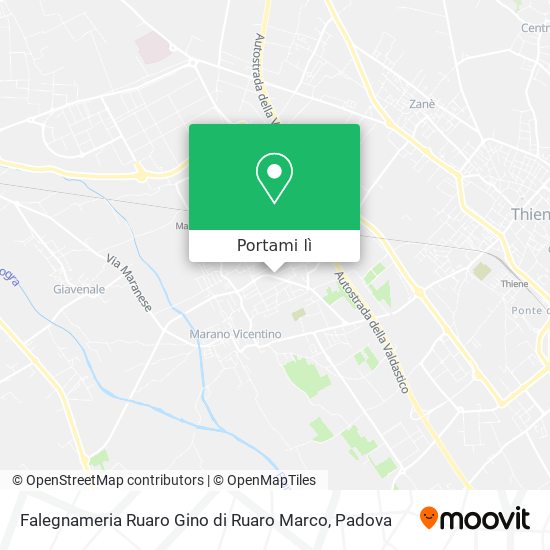 Mappa Falegnameria Ruaro Gino di Ruaro Marco