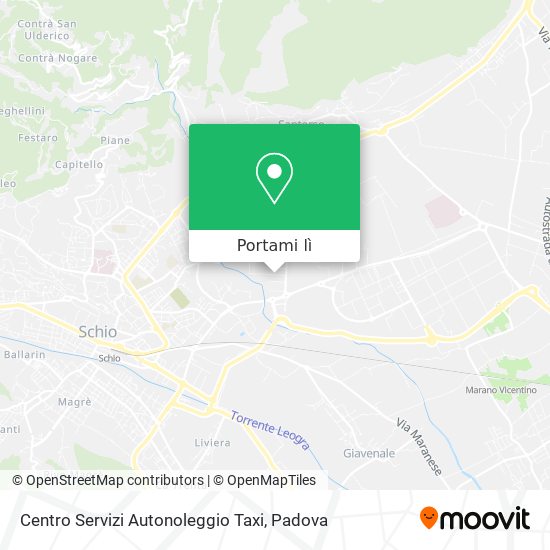 Mappa Centro Servizi Autonoleggio Taxi