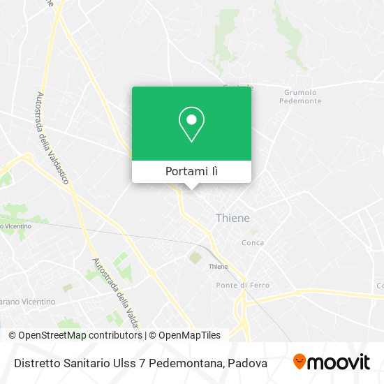 Mappa Distretto Sanitario Ulss 7 Pedemontana